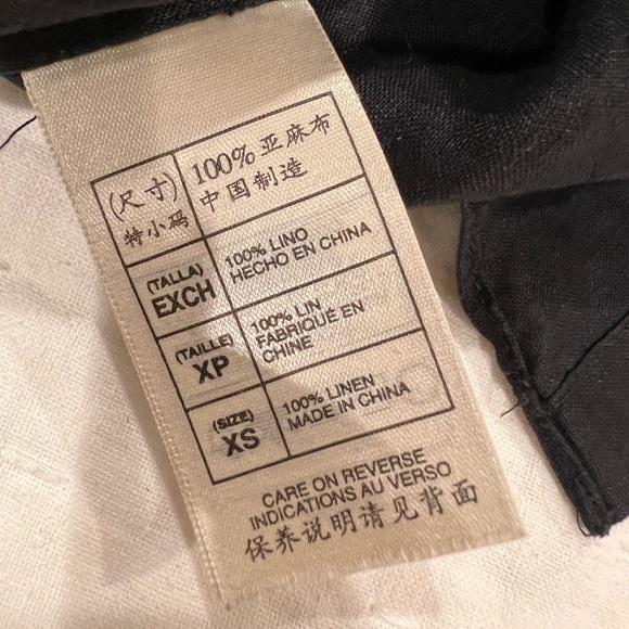 BCBGMaxAzria Black Linen Sleeveless Top, XS - Picture 4 of 4